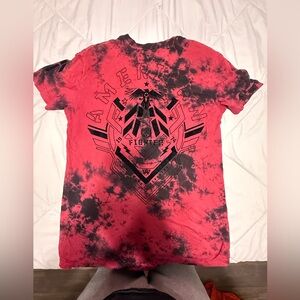 American Fighter Red and Black Graphic Shirt